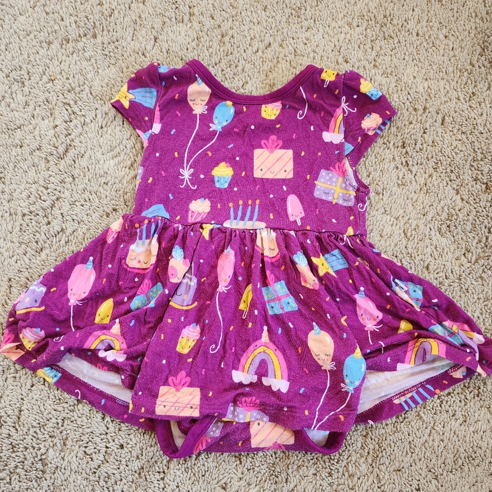 Little Sleepies Birthday Twirl Dress Onesie